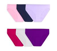 Fruit of the Loom Women's Underwear with 360° Stretch (Regular & Plus Size), Bikini - Microfiber - 6 Pack, 6