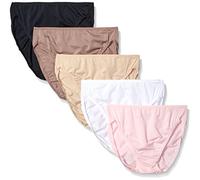 Fruit of the Loom Women's 5 Pack Microfiber Hi-Cut Panties, Assorted, Large