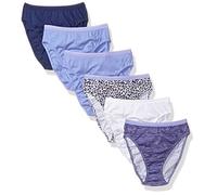 Fruit of the Loom Women's 6 Pack Cotton Hi-Cut Panties Briefs, Assorted, 10