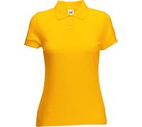 Fruit of the Loom Women's 65/35 Polo Lady-Fit Shirt, Yellow (Sunflower 601), M
