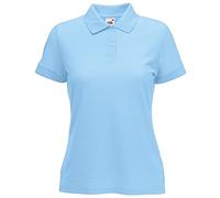 Fruit of the Loom - Women's 65/35 Short Sleeve Polo Shirt, light blue, XXL