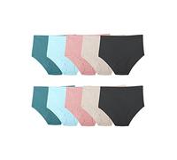 Fruit of the Loom Women's Beyondsoft Underwear, Super Soft Designed with Comfort in Mind, Available in Plus Size Brief-Cotton Blend-10 Pack-Teal/Pink/Black, 9 (Pack of 10)