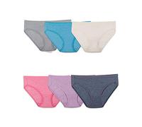 Fruit of the Loom womens Beyondsoft Underwear, Super Soft Designed With Comfort in Mind, Available in Plus Size, Bikini - Cotton Blend - 6 Pack, 8