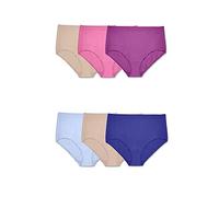Fruit of the Loom Women's Beyondsoft Underwear, Super Soft Designed with Comfort in Mind, Available in Plus Size, Low Rise Brief-Modal-6 Pack-Colors May Vary, 5 (Pack of 6)