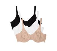 Fruit of the Loom Women's Brasier Con Varillas Sin Forro Algodón Full Coverage Bra (Pack of 3)