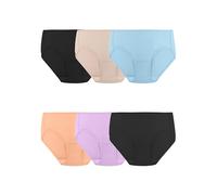 Fruit of the Loom Women's Breathable Underwear, Moisture Wicking Keeps Comfortable, Available in Plus Size, Cooling Stripes-Brief-6 Pack-Colors May Vary, 8 (Pack of 6)