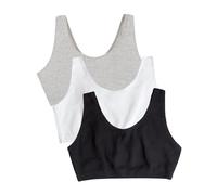 Fruit of the Loom Women's Built Up Tank Style Sports Bra Black/White/Heather Grey 48