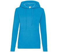 Fruit of the Loom Women's Classic Hooded Sweat Lady-Fit Sweatshirt, Blue (Azure Blue 310), S
