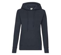 Fruit of the Loom Women's Classic Lady Fit Hooded Sweatshirt in Mid Navy | Size: Small Fruit Of The Loom Mid Navy S