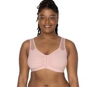 Fruit of the Loom Women's Comfort Front Close Sport Bra with Mesh Straps, Blushing Rose