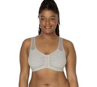 Fruit of the Loom Women's Comfort Front Close Sport Bra with Mesh Straps Bra, Heather Grey, 44