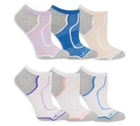 Fruit of the Loom Womens CoolZone Cotton Lightweight No Show Socks 6 Pair, Multi-Colored, Women's Shoe Size: 4-10