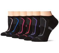 Fruit of the Loom Women's Coolzone No Show Socks (6 Pack), Black Assorted, 3.5-9 UK