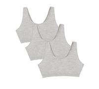 Fruit of the Loom Women's Cotton Tank Bra Ultimate Comfort & Breathable Fit Sports, Opaque, Grey/Grey/Grey, 36 (Pack of 3)