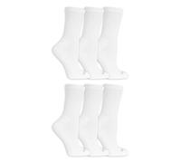 Fruit of the Loom Womens Everyday Soft Cushioned Crew Socks 10 Pair, White, Shoe Size: 4-10