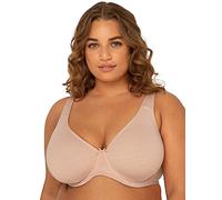Fruit of the Loom Women's Plus-Size Cotton Unlined Underwire Bra Full Coverage, Opaque, Beige, 38F