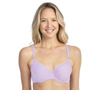 Fruit of the Loom Women's Fit for Me Collection: Plus-Size Wireless Bra-Soft Cotton Comfort & Support, Opaque, Lilac Whisper, 38 E