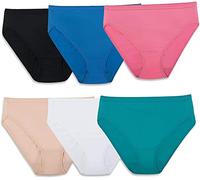 Fruit of the Loom womens Fit for Me Plus Size Underwear, Designed to Fit Your Curves, Assorted, 10