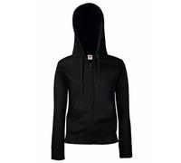Fruit of the Loom Women's Fit Full Zip Hoodie Sweatshirt Black S
