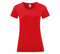 Fruit of the Loom Women's Iconic T-Shirt in Red | Size: XS Fruit Of The Loom Red XS