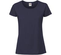 Fruit of the Loom Womens/Ladies Fit Ringspun Premium Tshirt (Navy) Cotton - Size 2XL