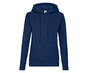 Fruit of the Loom Womens/Ladies Heather Classic Hoodie (Navy) - Size 12 UK