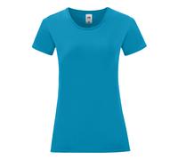 Fruit of the Loom Womens/Ladies Iconic T-Shirt (Azure) - Blue - Size 2XL
