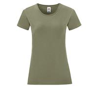 Fruit of the Loom Womens/Ladies Iconic T-Shirt (L) (Classic Olive Green)