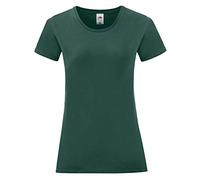 Fruit of the Loom Womens/Ladies Iconic T-Shirt (L) (Forest)