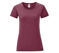 Fruit of the Loom Womens/Ladies Iconic T-Shirt (L) (Heather Burgundy)