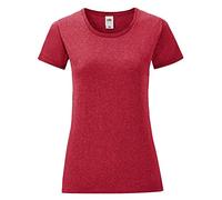 Fruit of the Loom Womens/Ladies Iconic T-Shirt (L) (Heather Red)
