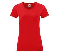 Fruit of the Loom Womens/Ladies Iconic T-Shirt (M) (Red)