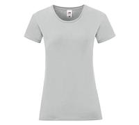 Fruit of the Loom Womens/Ladies Iconic T-Shirt (XS) (Zinc)