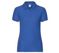 (L, Royal Blue) Fruit of the Loom Womens/Ladies Lady Fit 65/35 Polo Shirt