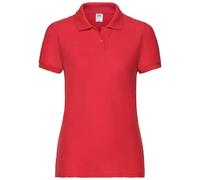 (L, Red) Fruit of the Loom Womens/Ladies Lady Fit Piqué Polo Shirt