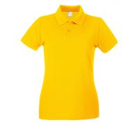 (X Small, Gold) Womens/Ladies Fitted Short Sleeve Casual Polo Shirt