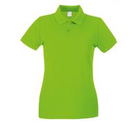 Fruit of the Loom Womens/Ladies Lady Fit Short-Sleeved Polo Shirt (Lime Green) Cotton - Size Medium