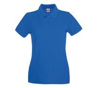 Fruit of the Loom Womens/Ladies Premium Cotton Pique Lady Fit Polo Shirt (Royal Blue) - Size 12 UK