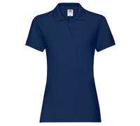 (XS, Navy) Fruit of the Loom Womens/Ladies Premium Polo Shirt