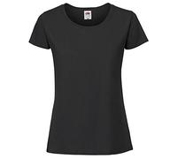 Fruit of the Loom Womens/Ladies Ringspun Premium T-Shirt (S) (Jet Black)