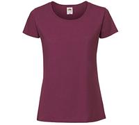 Fruit of the Loom Womens/Ladies Ringspun Premium T-Shirt (S) (Oxblood)