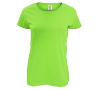 Fruit of the Loom Womens/Ladies Short Sleeve Lady-Fit Original T-Shirt (L) (Lime)