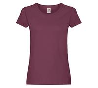 Fruit of the Loom Womens/Ladies Short Sleeve Lady-Fit Original T-Shirt (XS) (Burgundy)