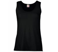 Fruit of the Loom Womens/Ladies Valueweight Lady Fit Tank Top (Black) Cotton - Size Medium