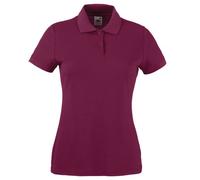 Fruit of the Loom Womens Lady-Fit 65/35 Short Sleeve Polo Shirt (2XL) (Burgundy)