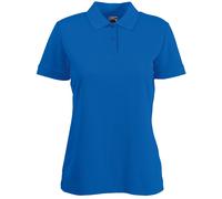 (S, Royal) Fruit Of The Loom Womens Lady-Fit 65/35 Short Sleeve Polo Shirt