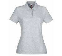 Fruit of the Loom Women's Lady Fit Short-Sleeved Polo Shirt in Grey | Size: XL Fruit Of The Loom Grey XL