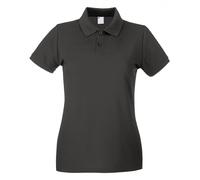 Fruit of the Loom Women's Lady Fit Short-Sleeved Polo Shirt in Dark Grey | Size: Medium Fruit Of The Loom Dark Grey M