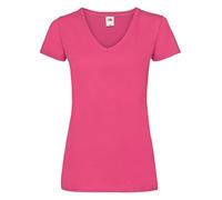 Fruit of the Loom Womens Lady-Fit Sofspun Short Sleeve T-Shirt (M) (Fuchsia)