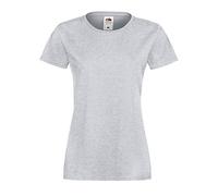 Fruit of the Loom Womens Lady-Fit Sofspun Short Sleeve T-Shirt (S) (Heather Grey)